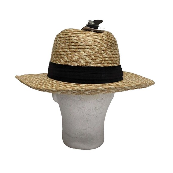 Panama Hat 3-inch Brim Wide Pleated Hatband Black Sweatband with Clip  **NEW** - Picture 5 of 10